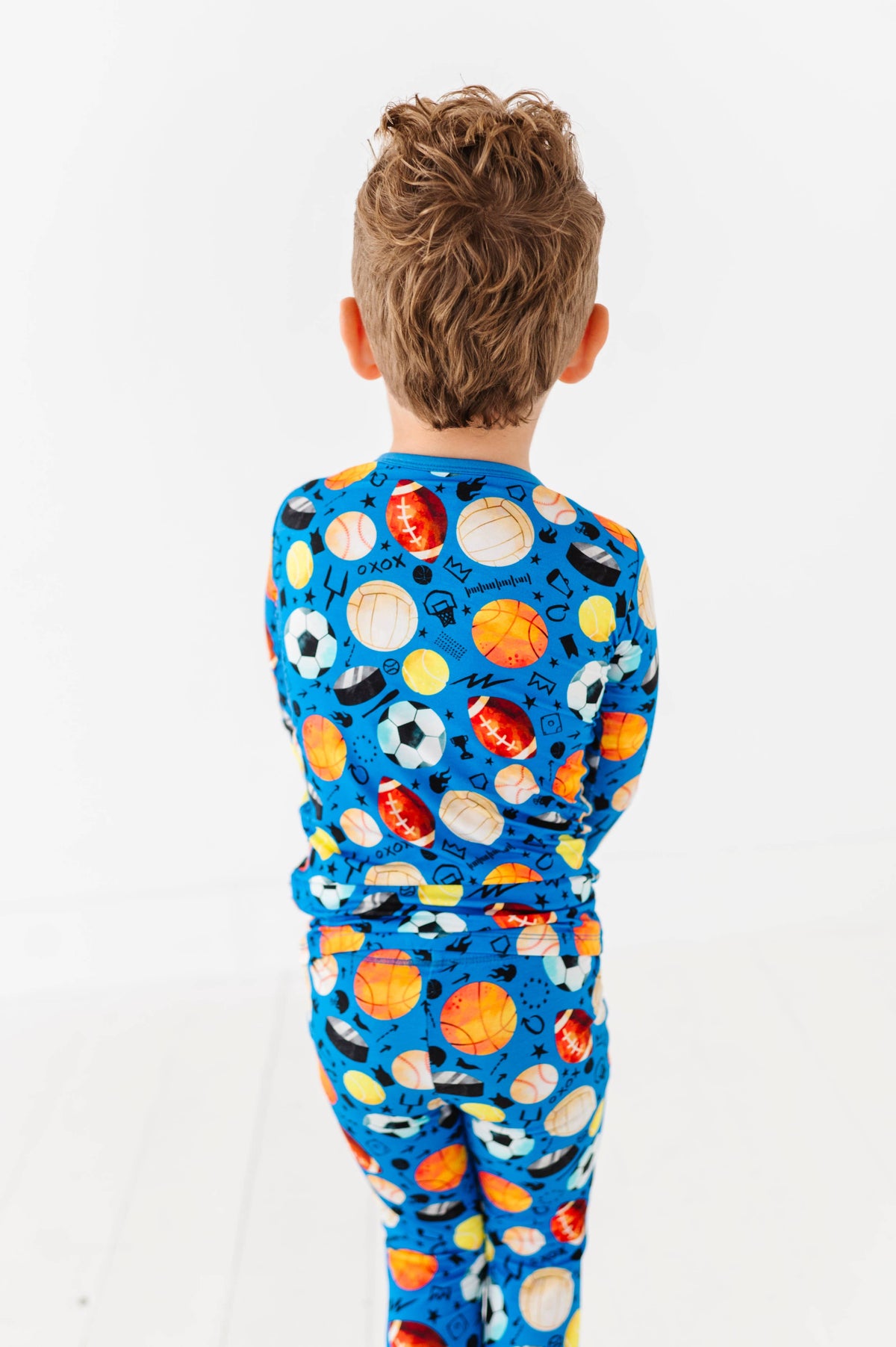 Blue Sports Bamboo Pajama Set
