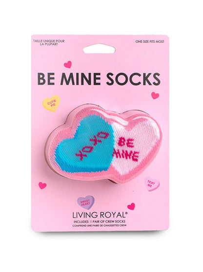 Be Mine Candy Hearts Adult 3D Socks