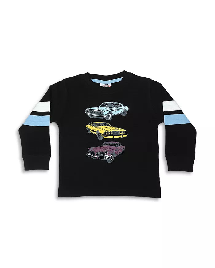 Black Car Taping Thermal L/S Shirt
