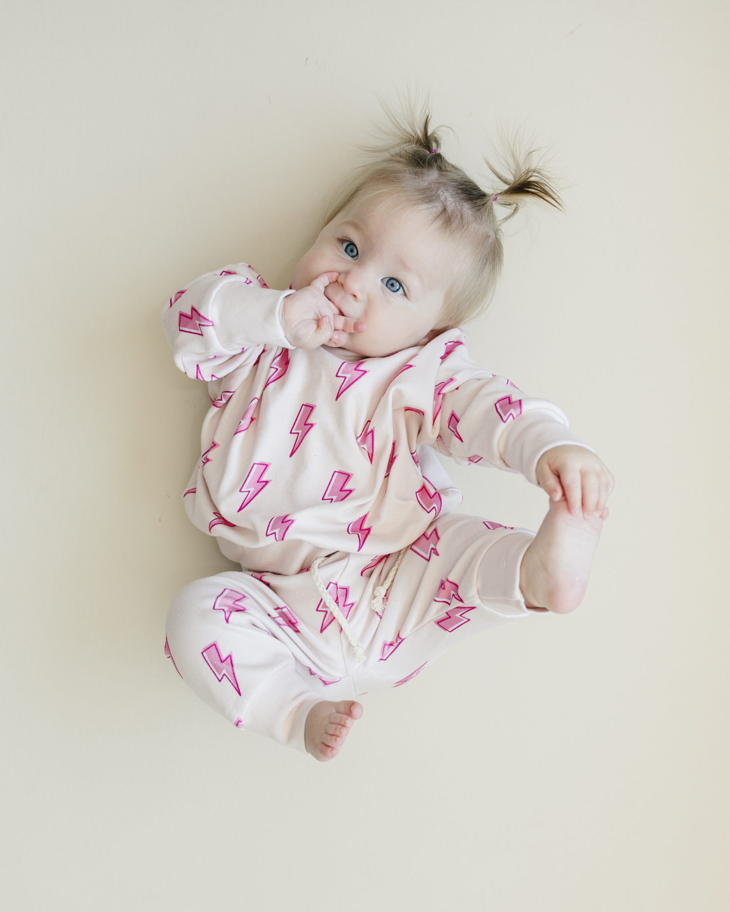 Pink Bolts Baby Jogger Set