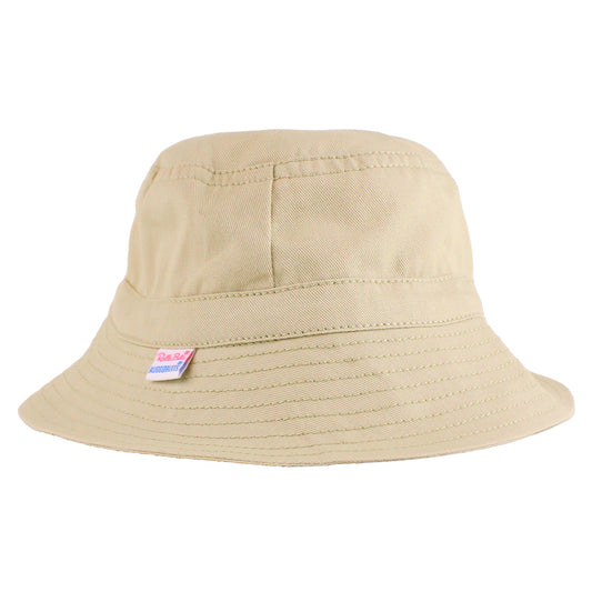 This unisex Khaki Bucket Hat is a hit for all kids! It's soft and perfect for protection from those sun rays!  Machine washable.  100% Cotton. 