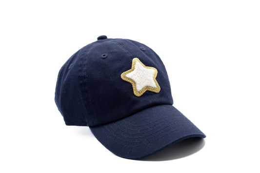 Navy Terry Star Hat - Baby