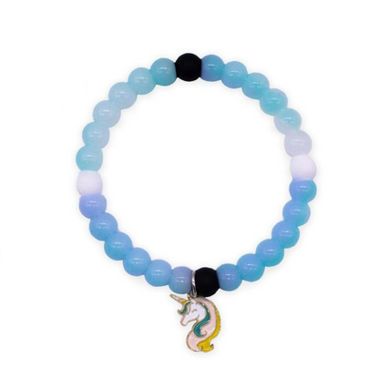 Tie Dye Glow Bubble Bracelet with Charm