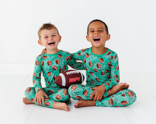 Football Field Bamboo Pajama Set