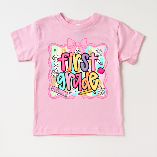 Pink 1st Grade Tee