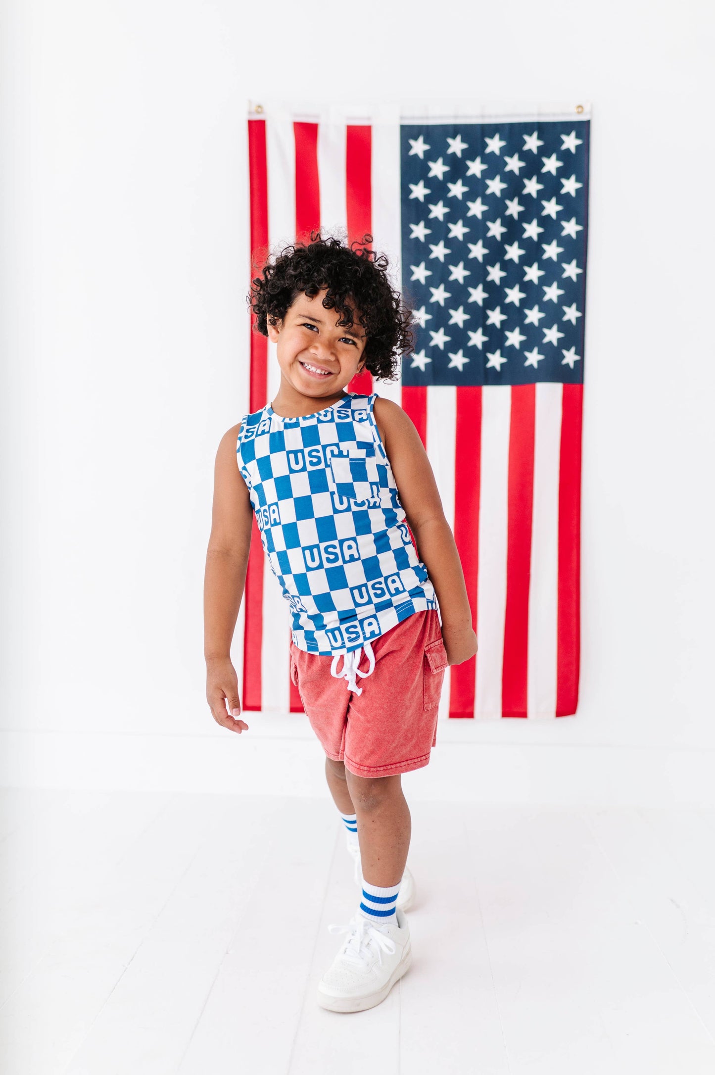 Red Vintage Cargo Shorts