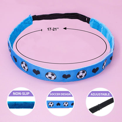 No Slip Soccer Headband in Blue