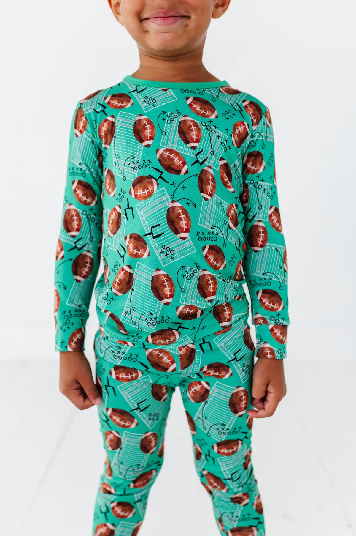 Football Field Bamboo Pajama Set
