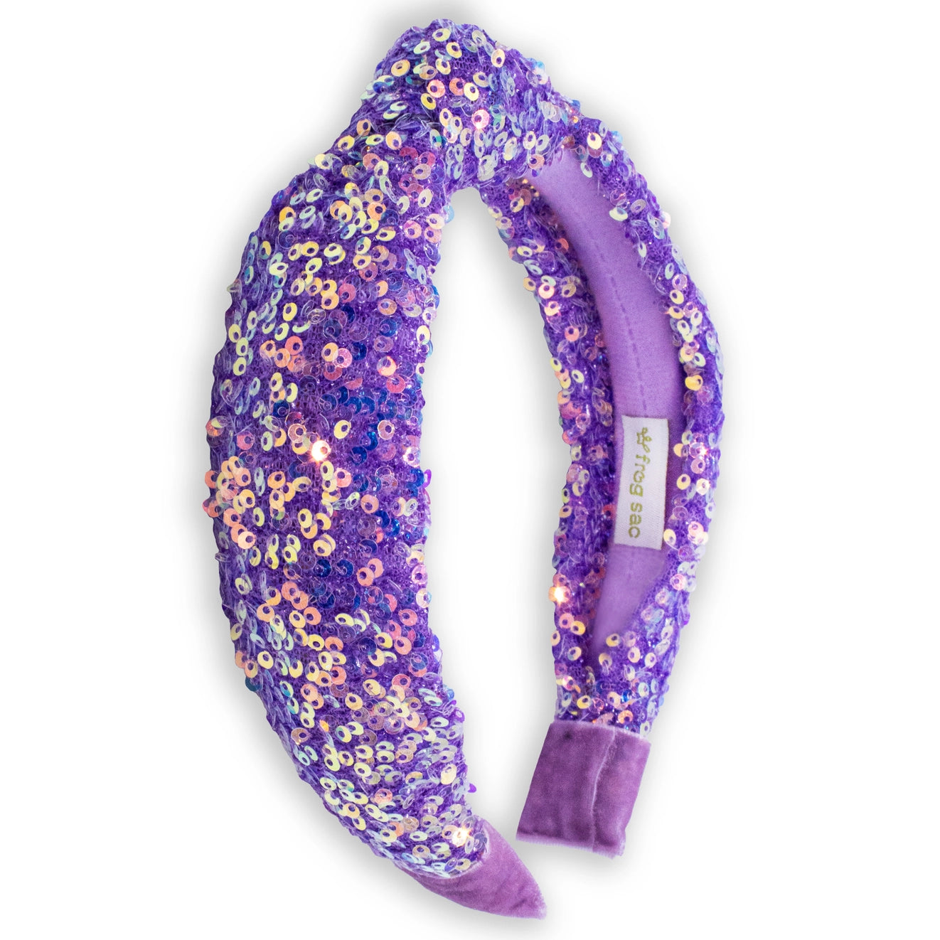 Purple Sequin Knot Headband