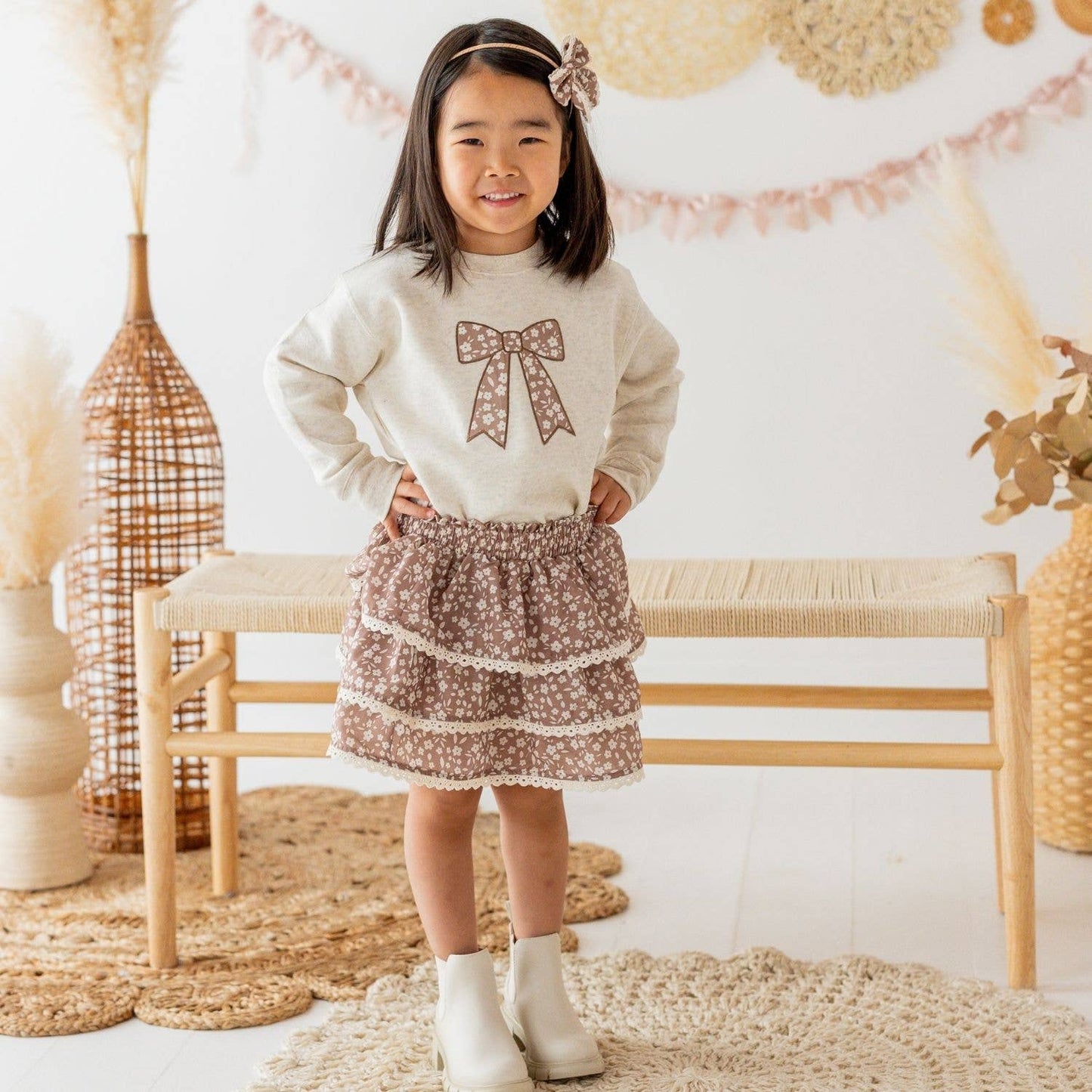 Mocha Floral Skort
