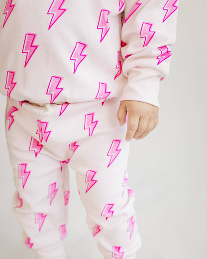 Pink Bolts Baby Jogger Set