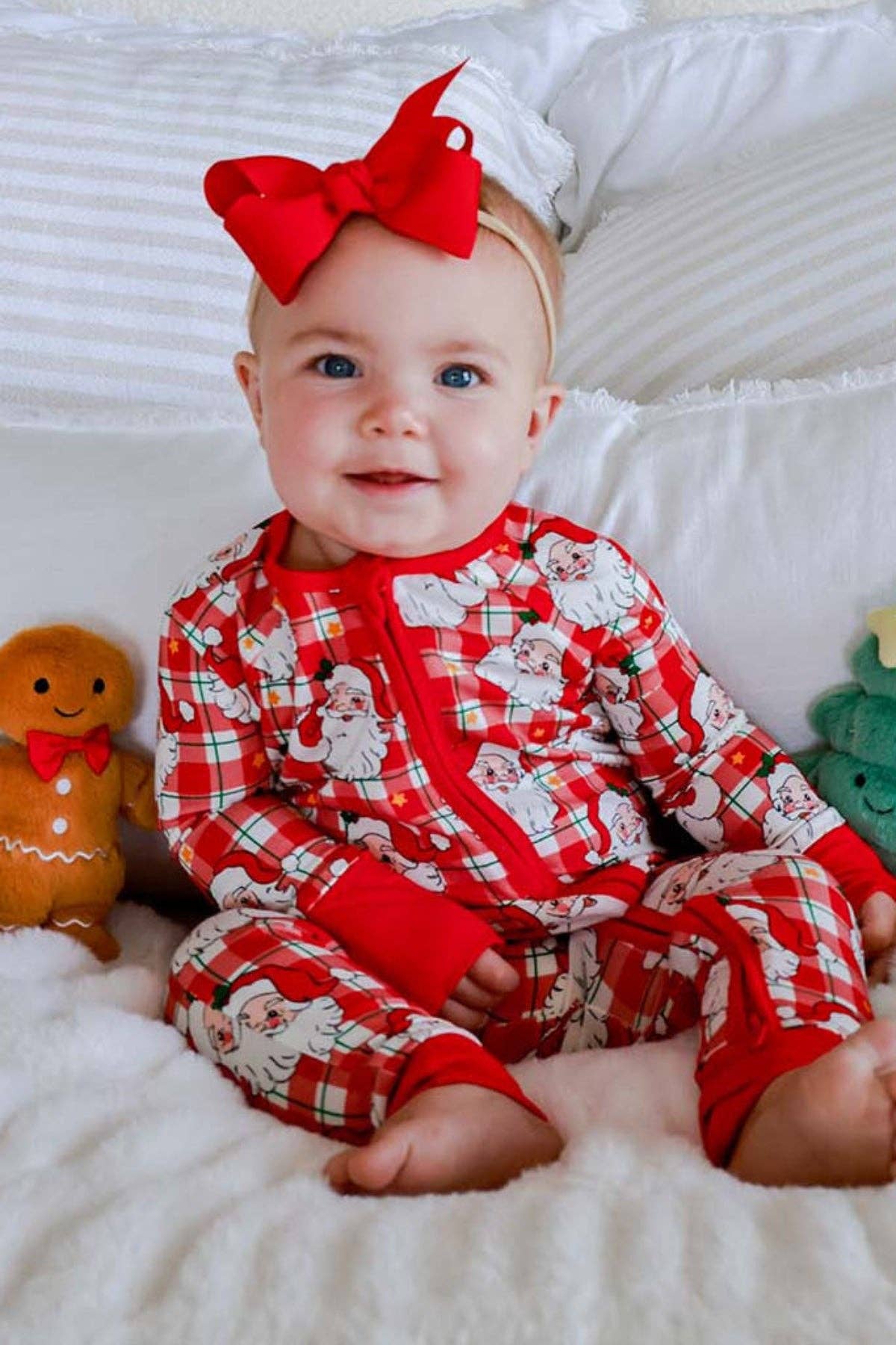 Cozy Claus Bamboo Convertible Zipper Romper