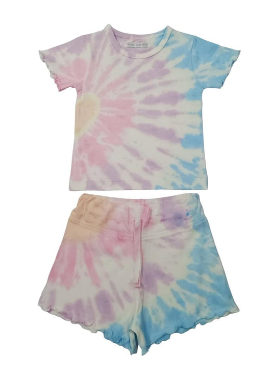 Tie Dye Heart Tee + Short Set