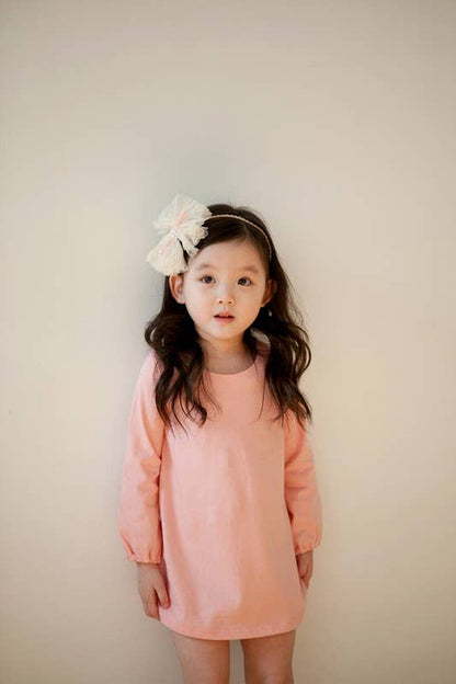 Pink Tunic With Ivory Ribbon Back