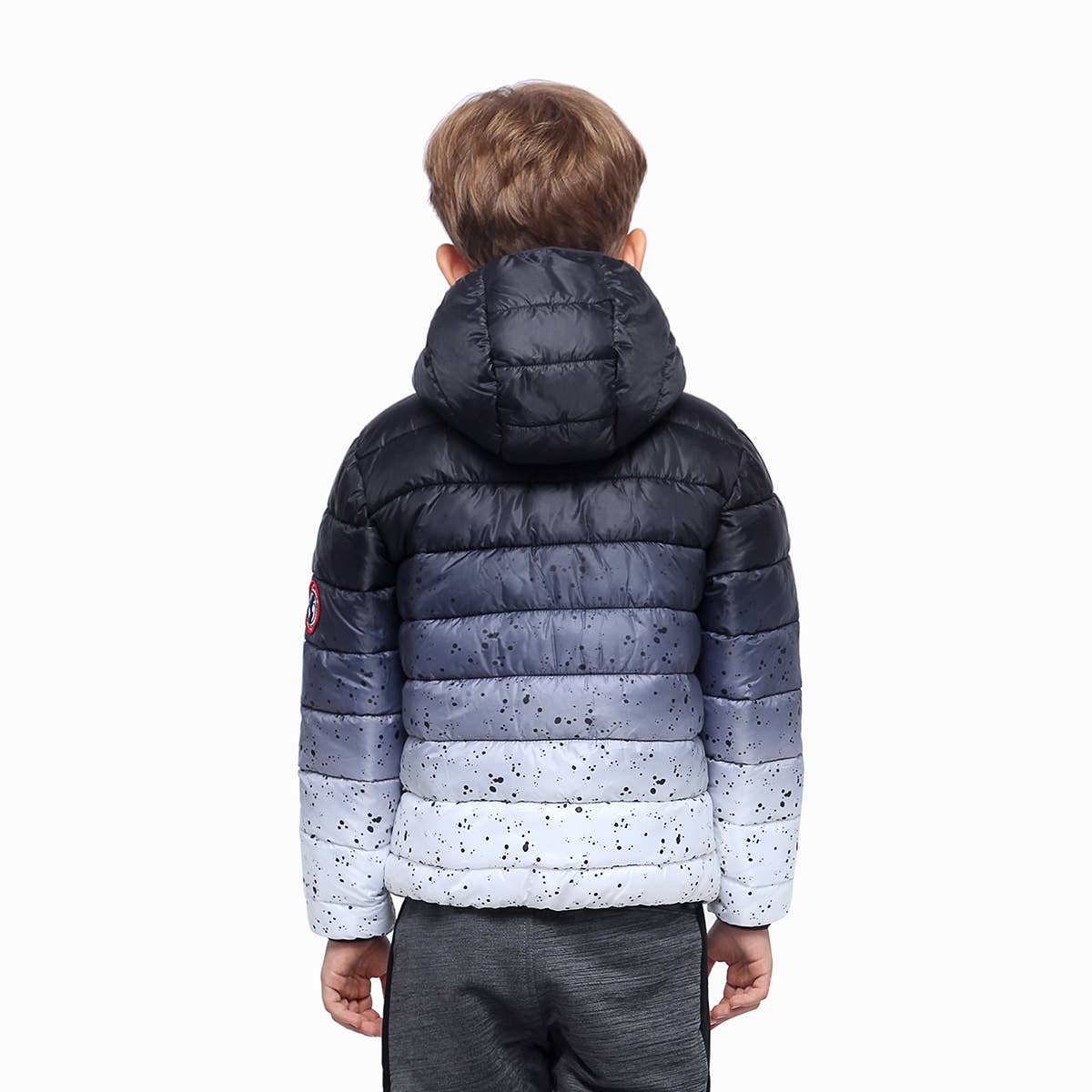 Dark Grey Space Reversible Light Puffer Coat