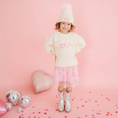 Ditsy Love Knit Sweater