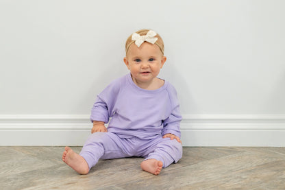 Orchid Petal French Terry Bamboo Jogger Set