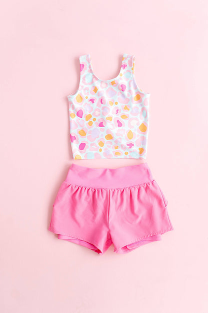 Berry Ruffle Bum Runner Shorts