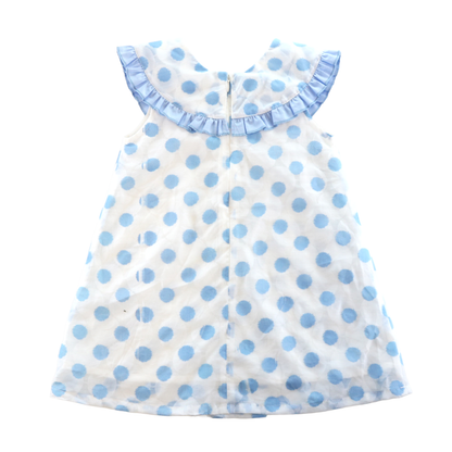 Blue Dotted Sheer Dress