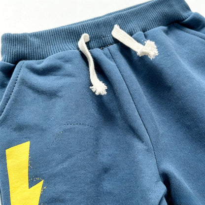 Blue Lightning Bolt Knit Jogger Set