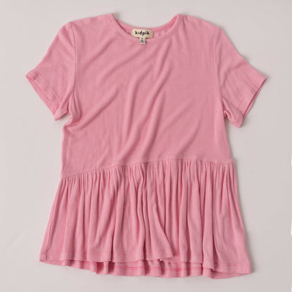 Prism Pink Ribbed Coco Top
