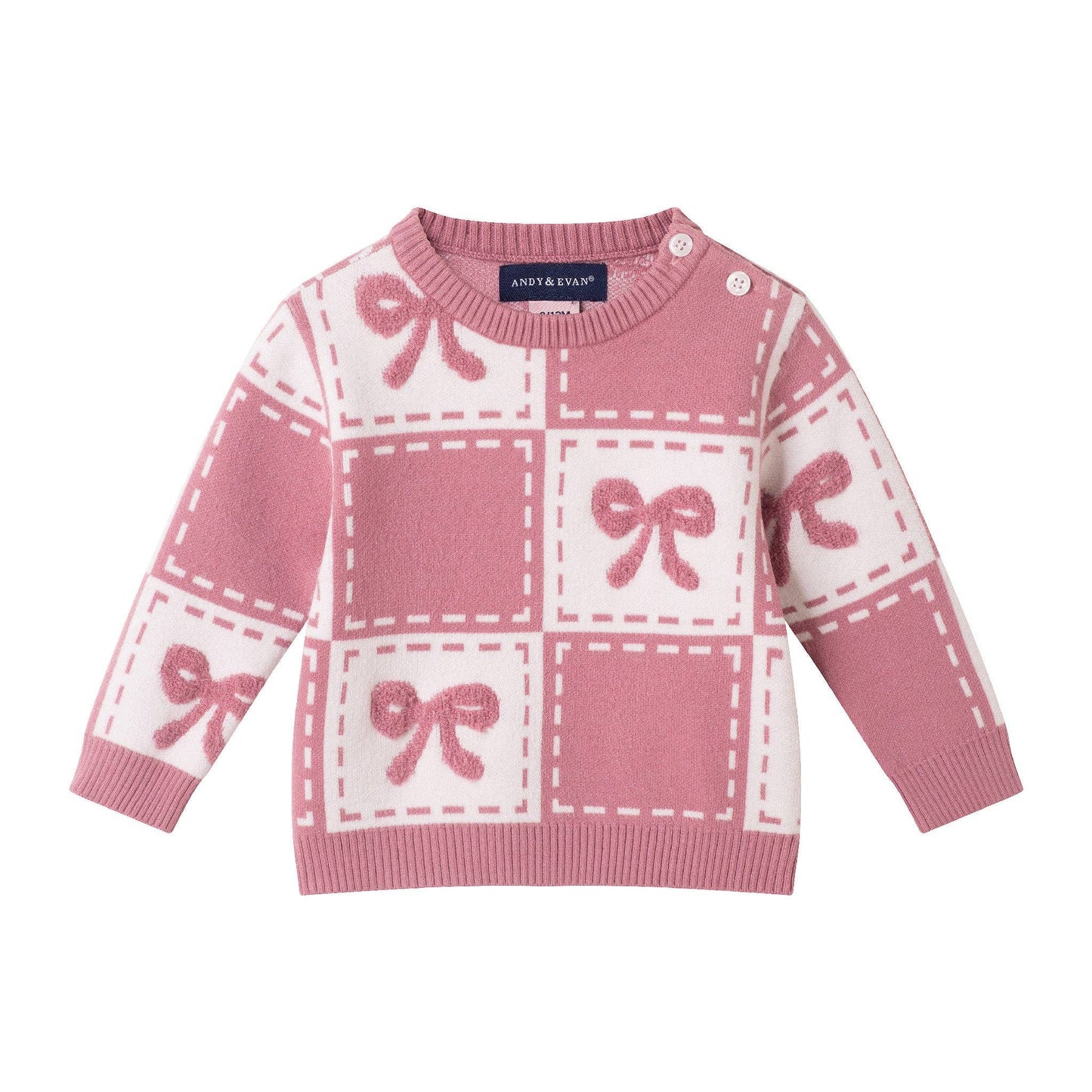 Pink Bows Chenille Sweater Set