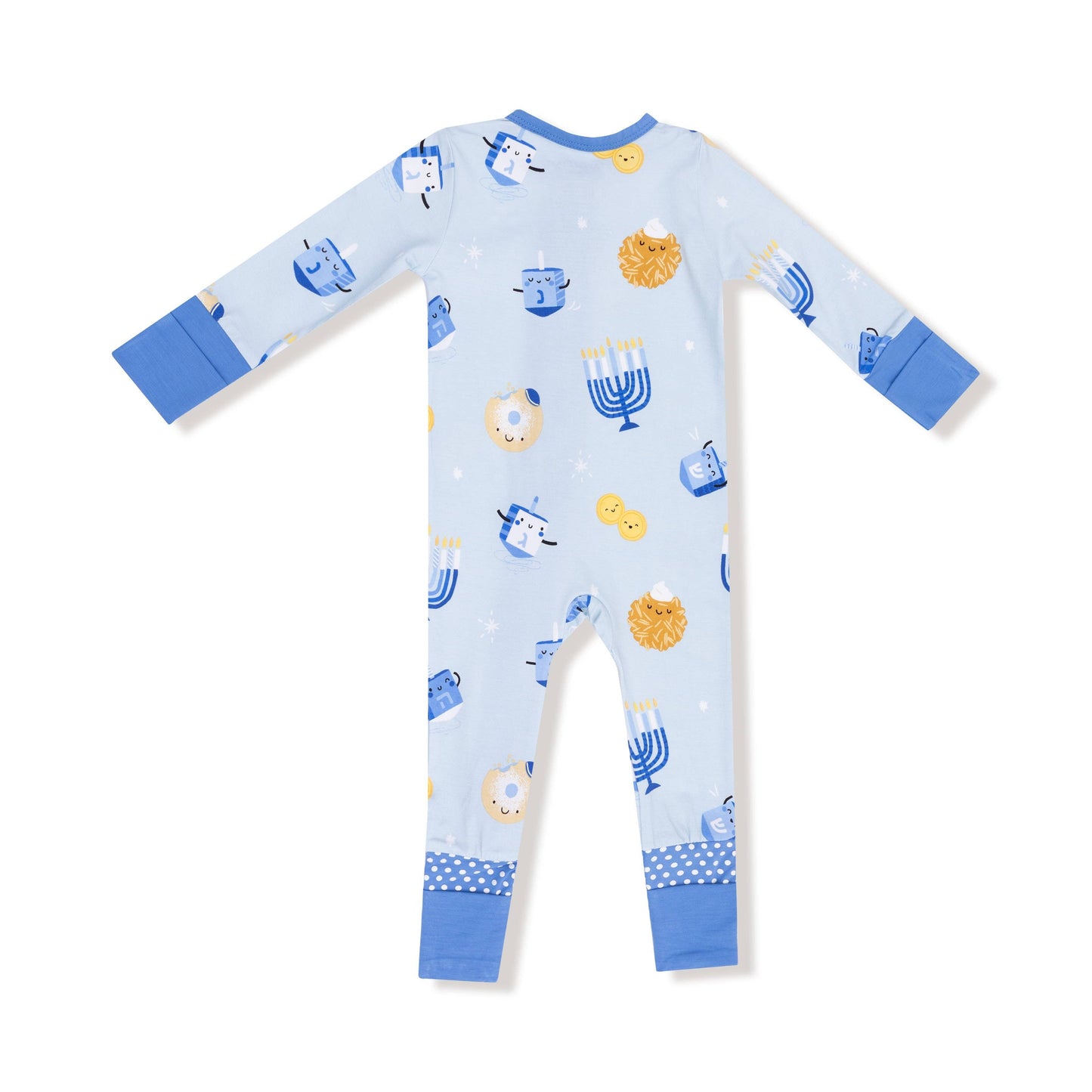 Blue Hanukkah Convertible Bamboo Romper