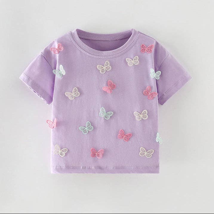 3D Butterfly Lilac Tee