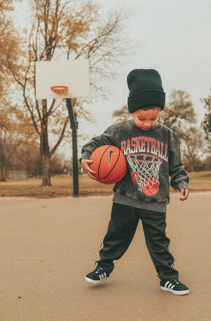 Vintage Inspired Basketball Baby Crew