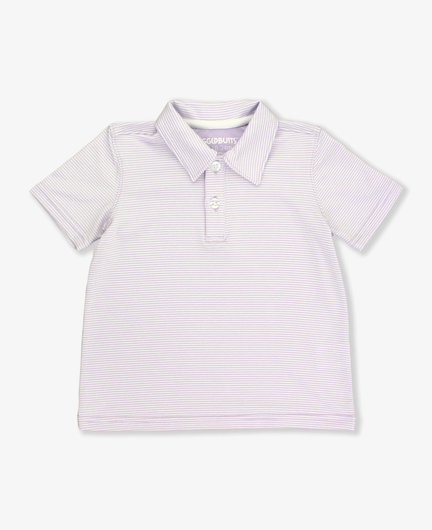 Lavender Micro Stripe Knit Performance Polo