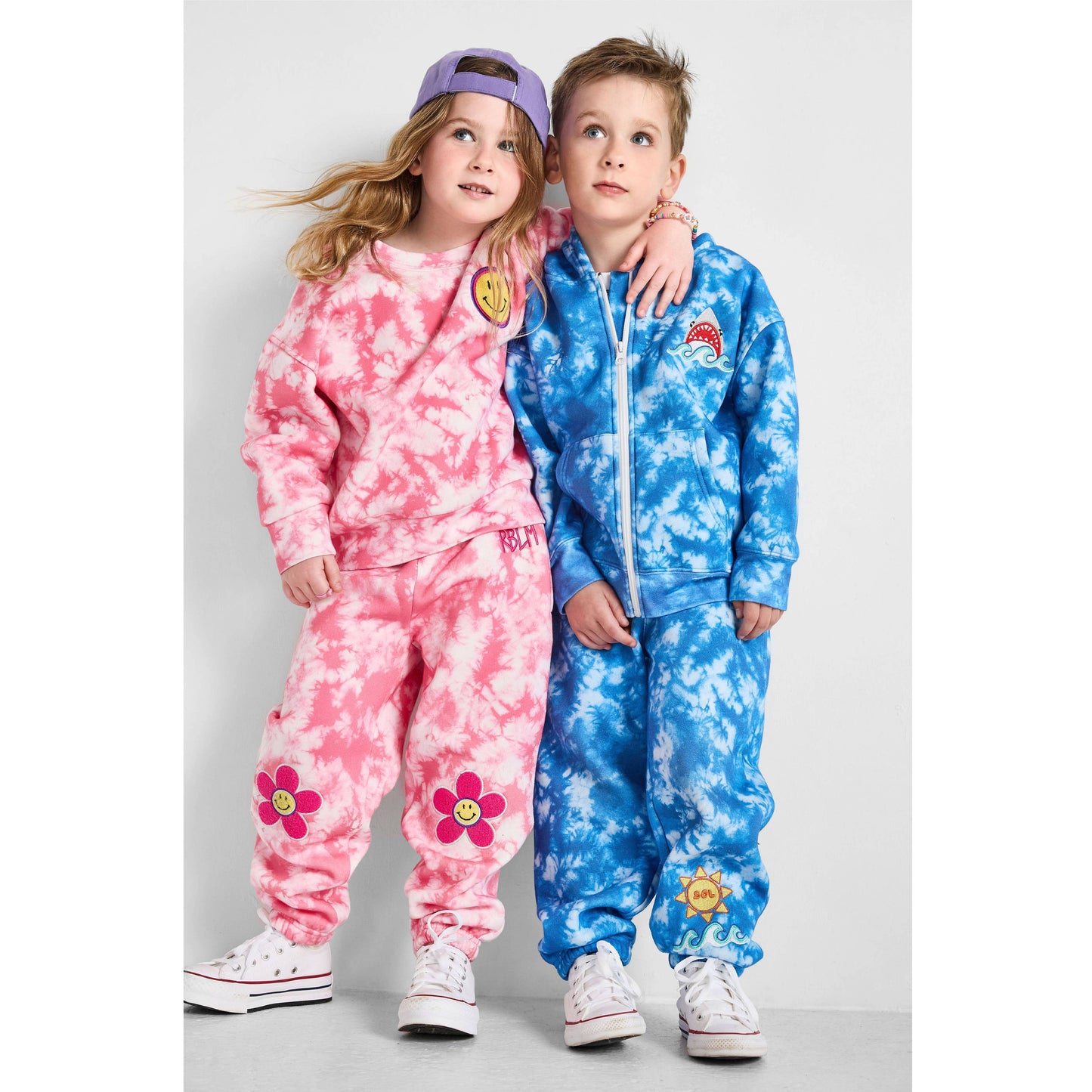 Smiley Tie-Dye Crewneck Sweatshirt