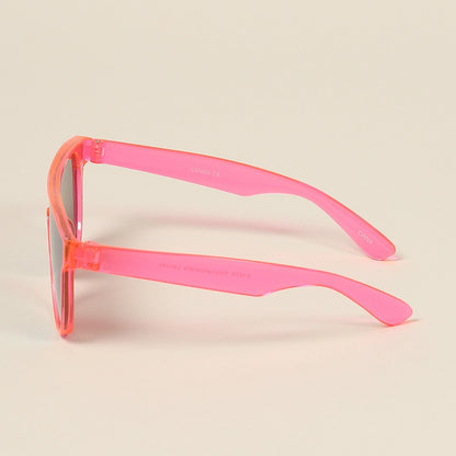 Square Frame Metallic Sunglasses