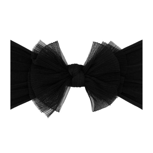 Tulle Fab Bow in Pleated Black