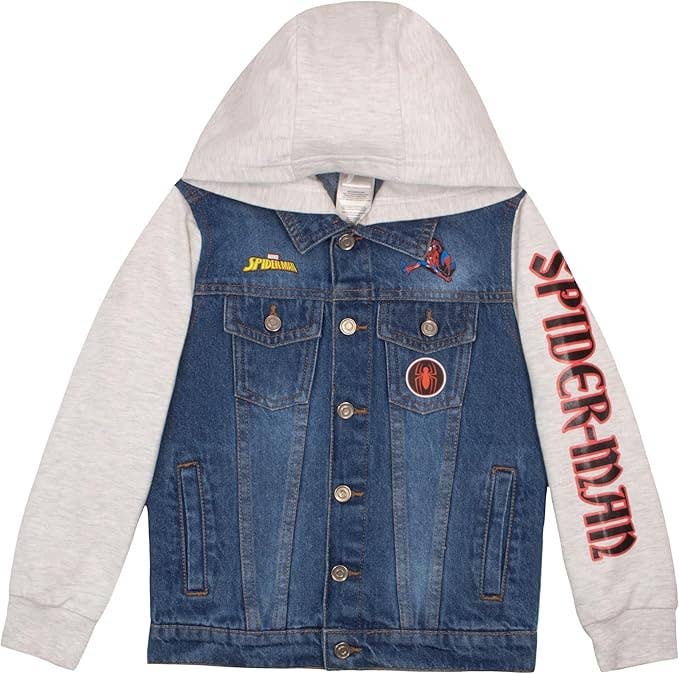 Spiderman Hooded Denim Jacket