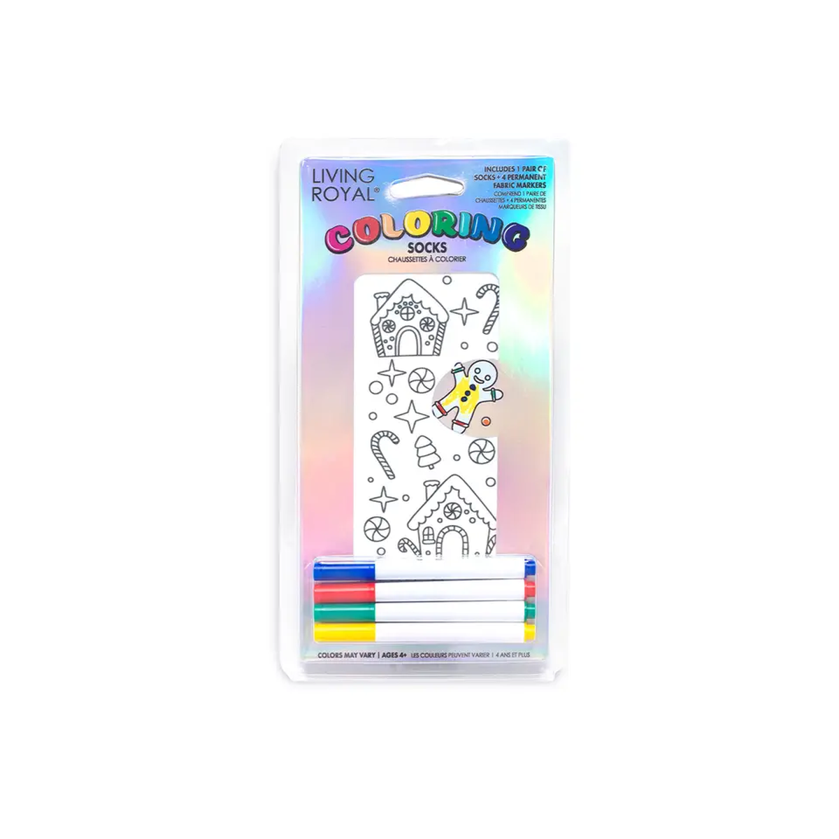 Gingerbread House Coloring Socks