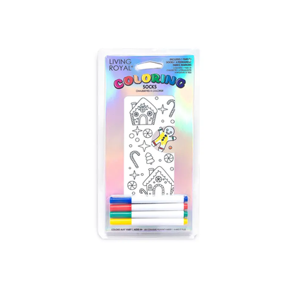 Gingerbread House Coloring Socks