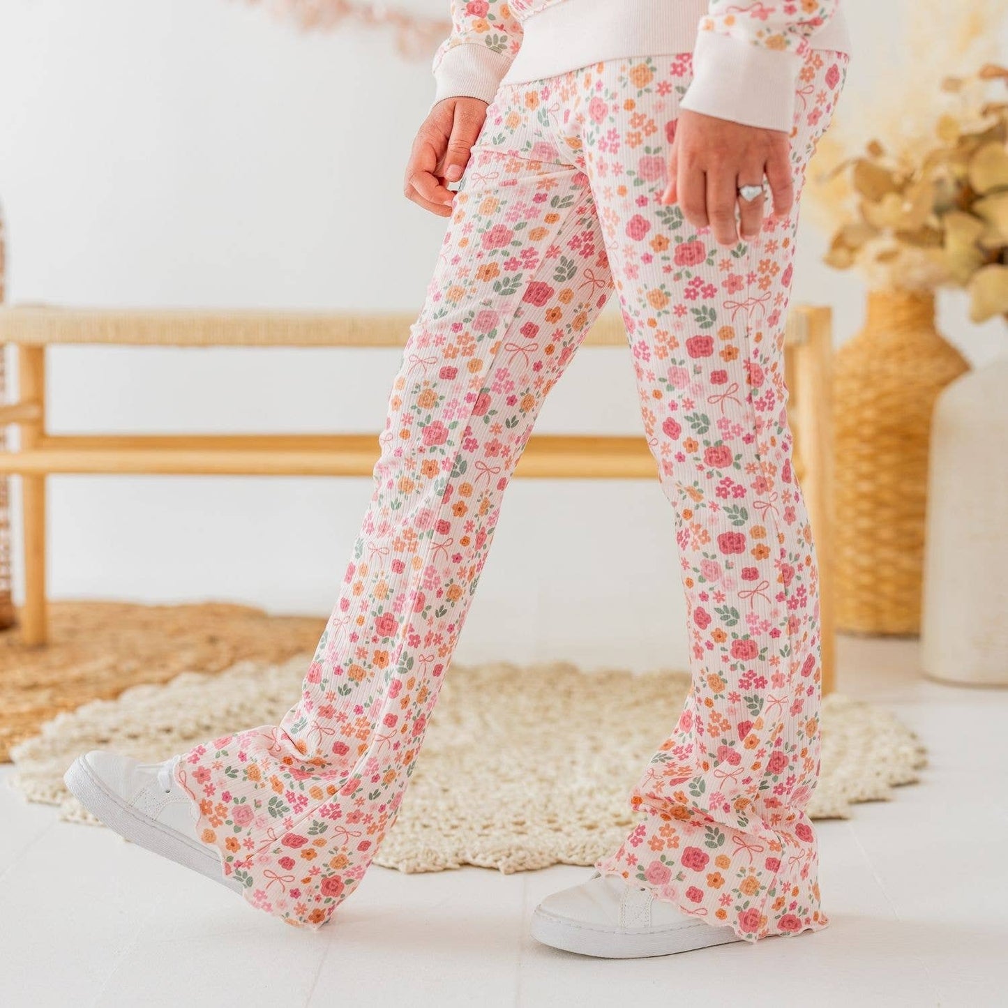 Berry Floral Flare Legging