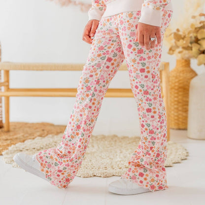 Berry Floral Flare Legging