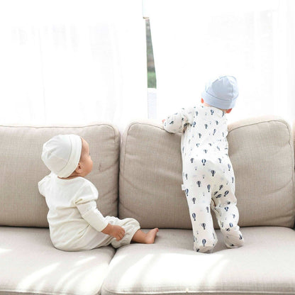 Balloons + Clouds Cotton Footie + Hat Set