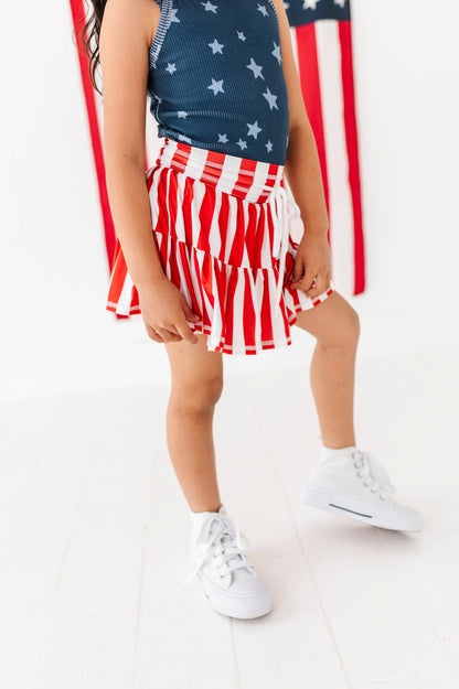 Red Stripe Skort