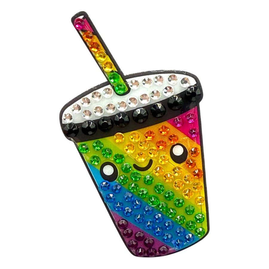 Rainbow Drink Rhinestine Sticker