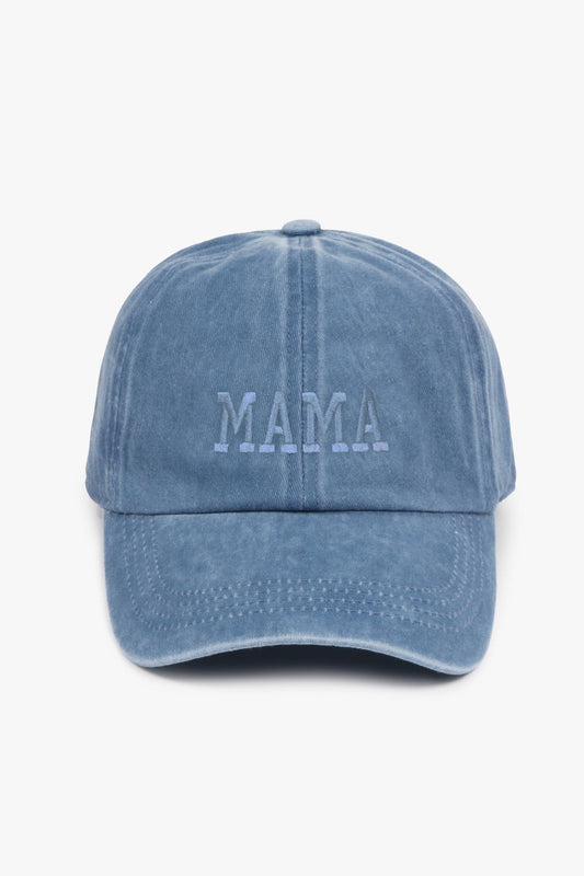 MAMA Embroidered Denim Hat