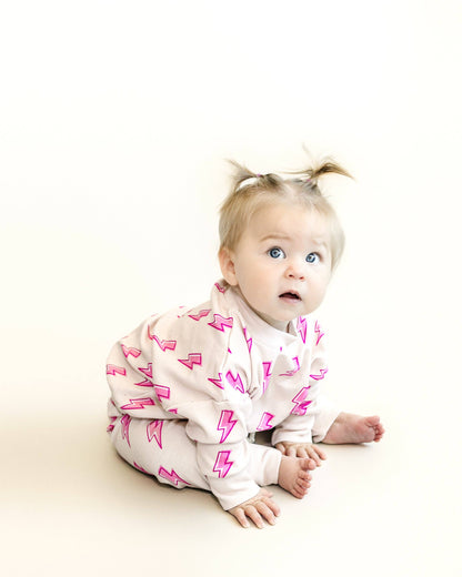 Pink Bolts Baby Jogger Set