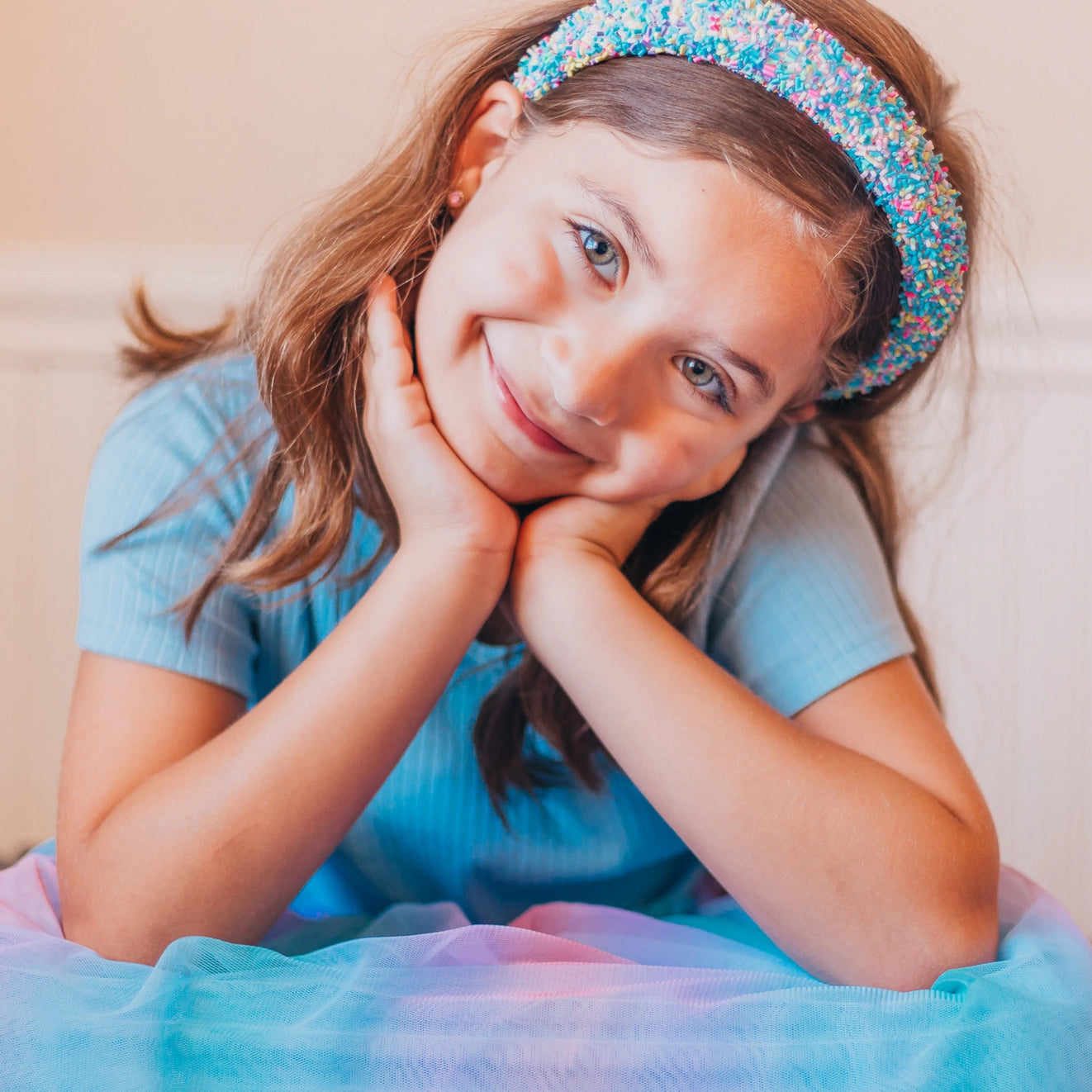 Light Blue Sprinkles Headband