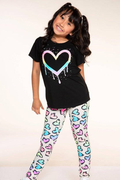 Rainbow Leopard Heart Simply Soft Long Legging