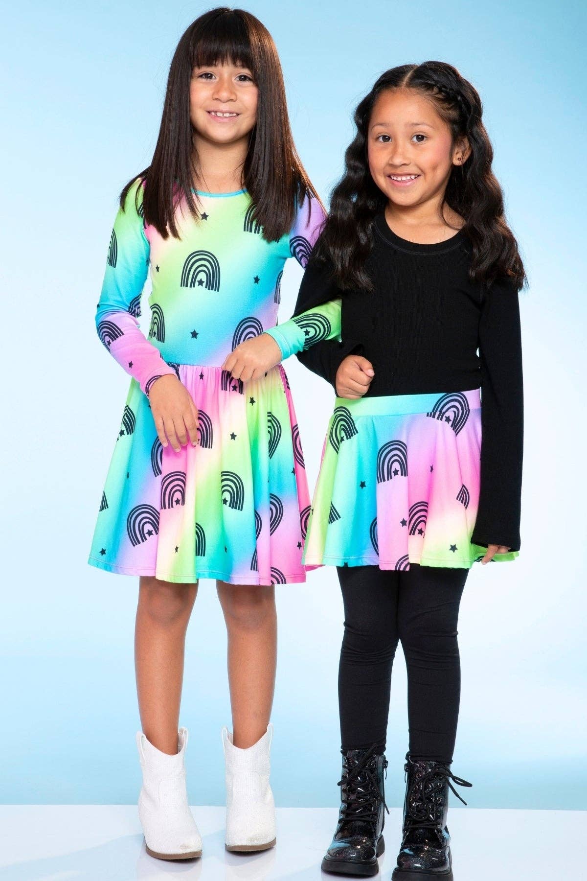 Rainbow Star Simply Soft Long Sleeve Be Happy Dress