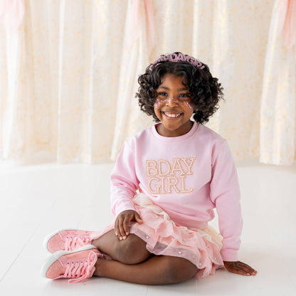 Pearl BDay Girl Patch Sweatshirt