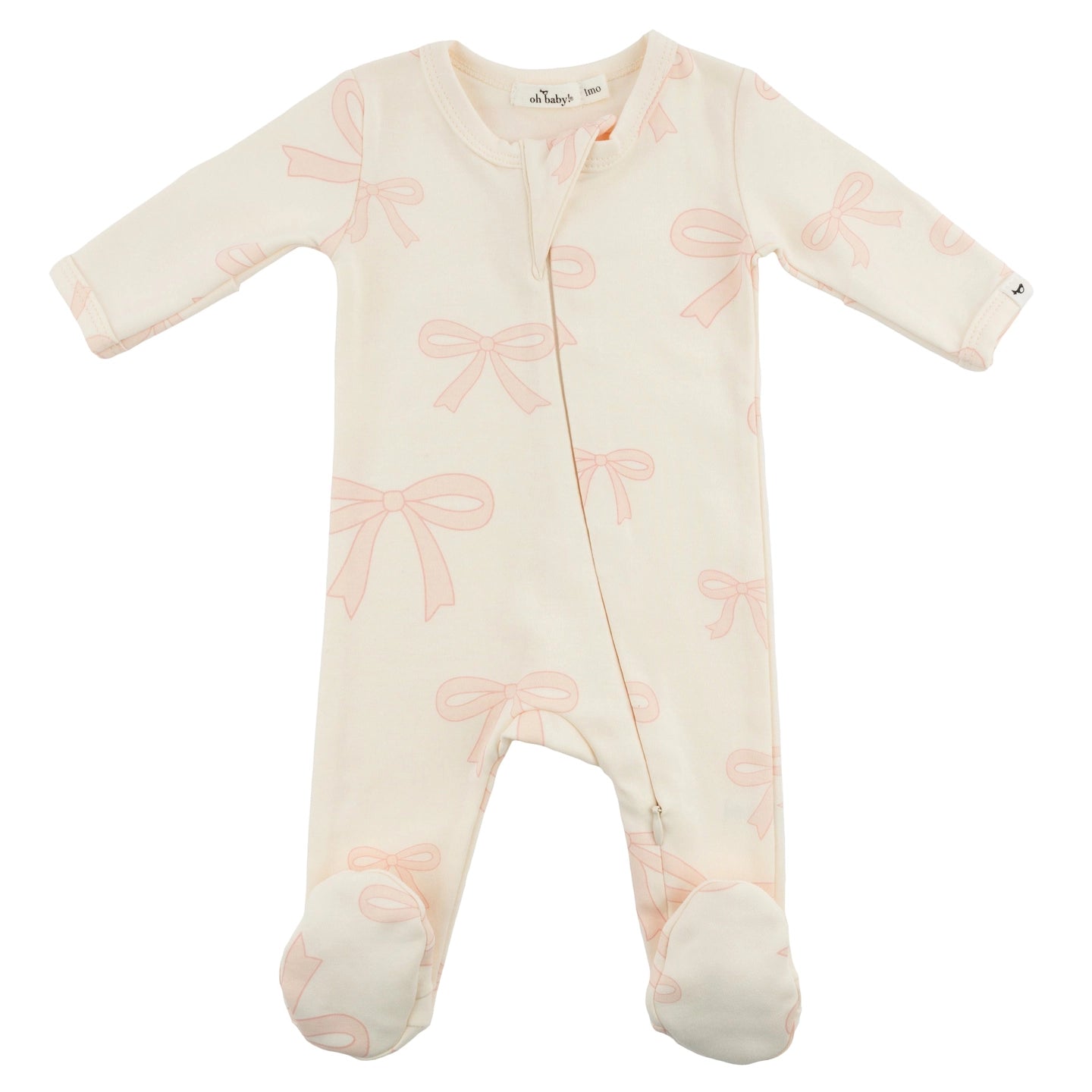 Big Bows Pink Footie