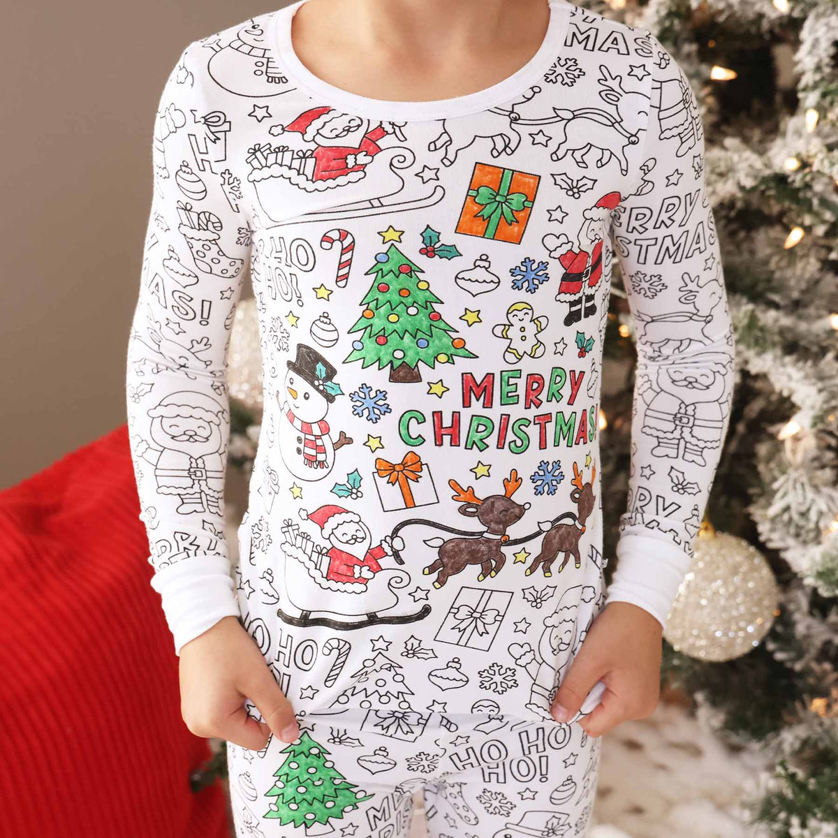 Christmas Colorable Pajama Set