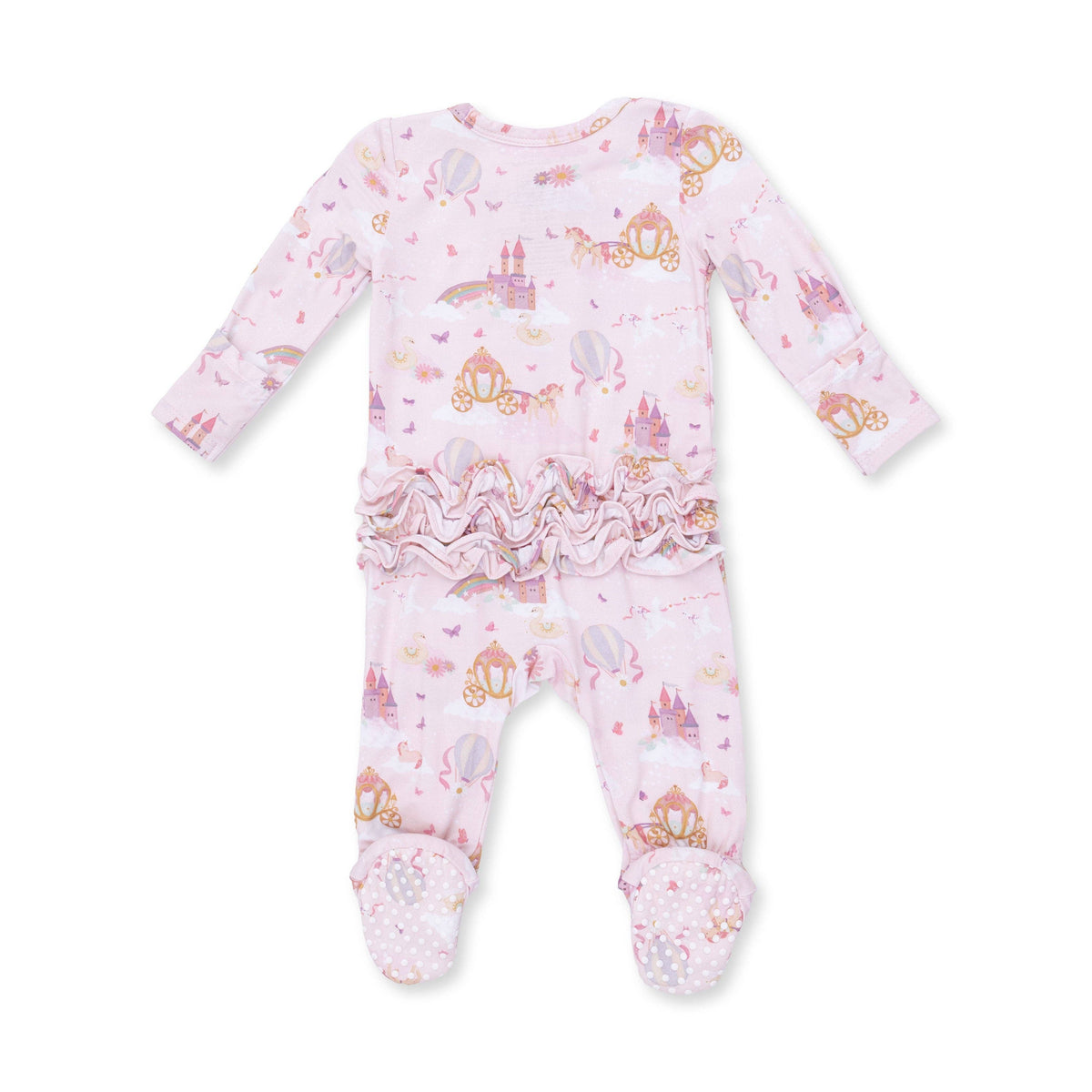 Princess Storytime Bamboo Ruffle Footie + Bow Set